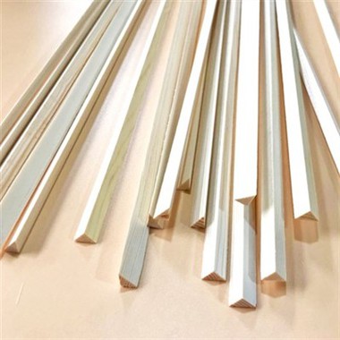Paulownia Lightweight Triangle Wooden Chamfer Molding Untuk Aplikasi Hiasan Dalaman